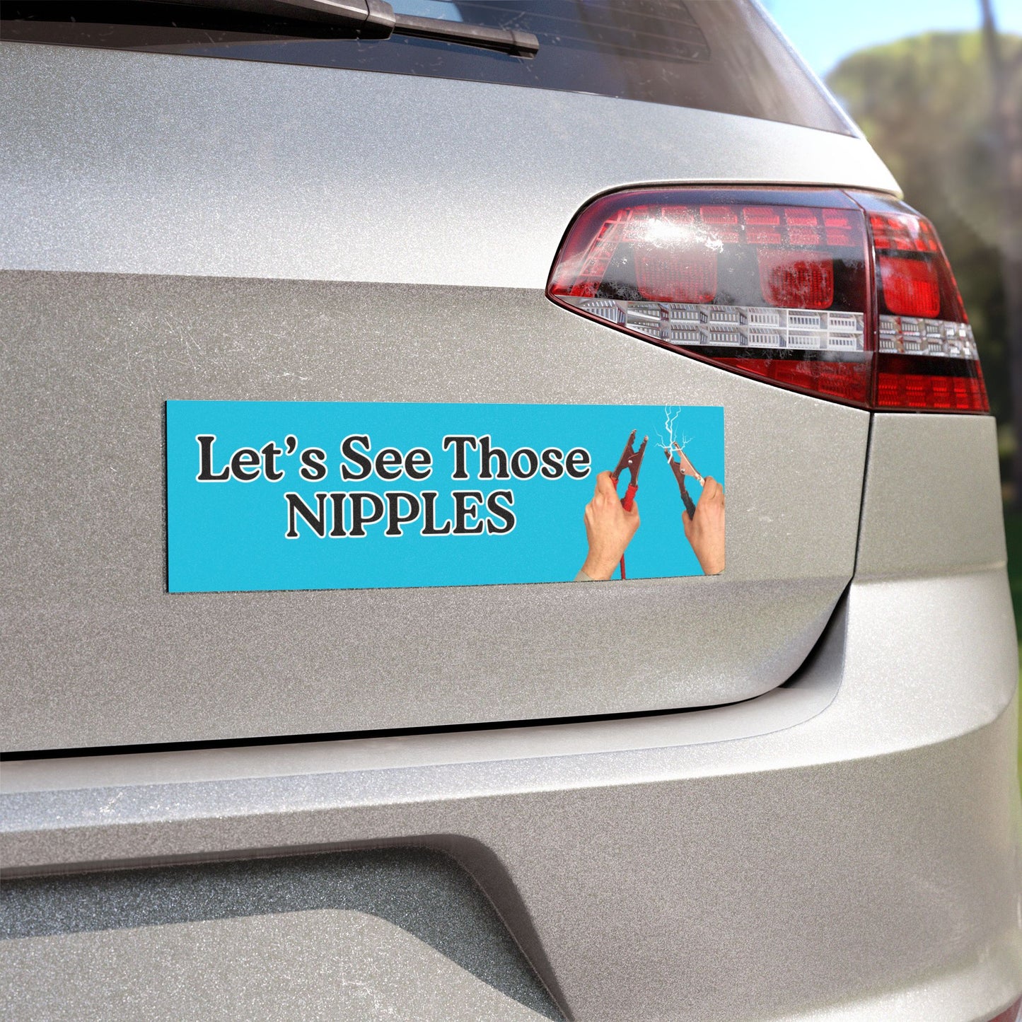 Let's See Those Nipples Funny Car Magnet