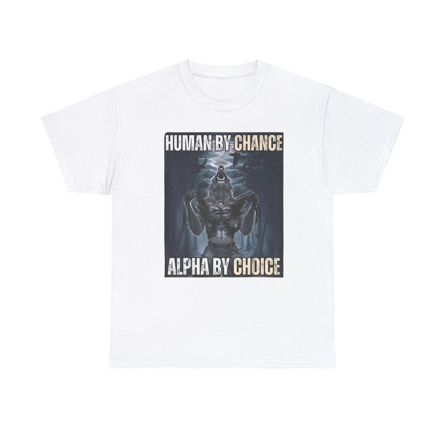 Human By Chance, Alpha By Choice Funny Meme Shirt