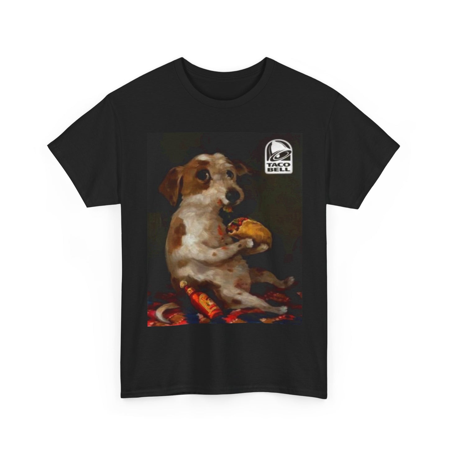 Dog Chilling With Taco Be*l Funny Meme Shirt