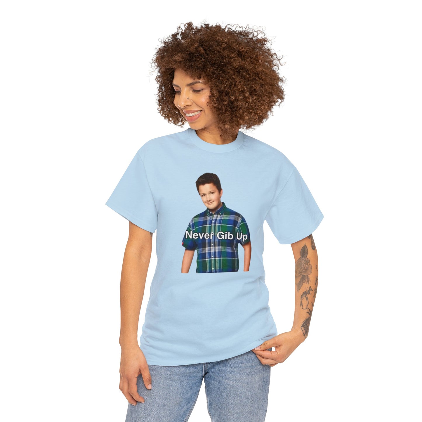 Never Gib Up / Gibby iCarly Joke Funny Shirt