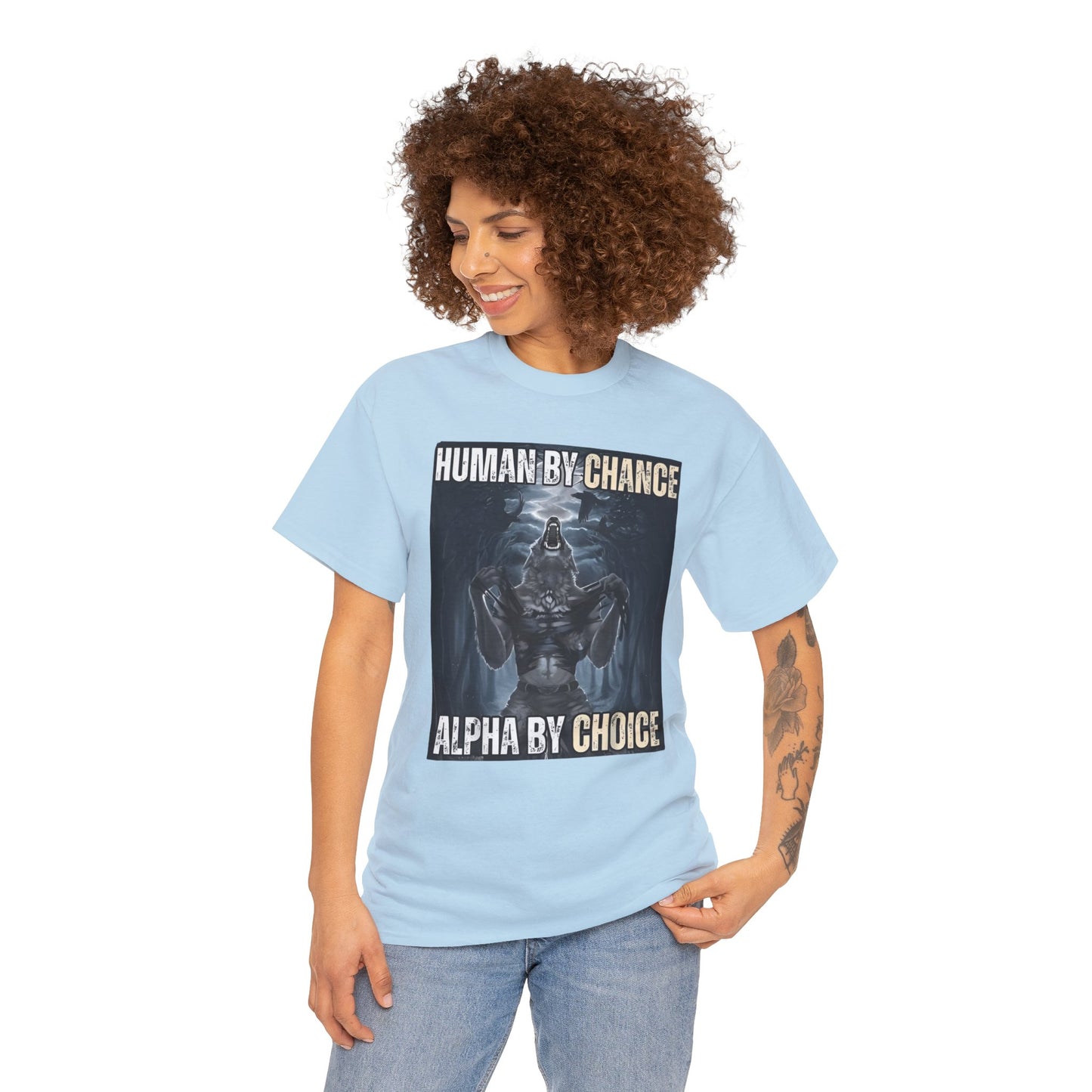 Human By Chance, Alpha By Choice Funny Meme Shirt