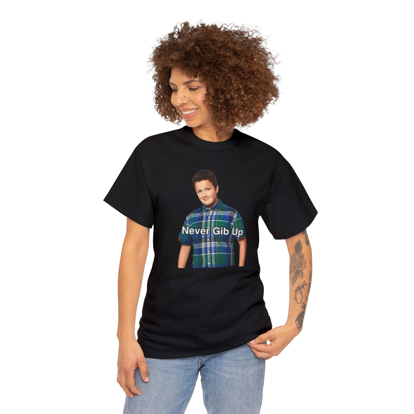 Never Gib Up / Gibby iCarly Joke Funny Shirt