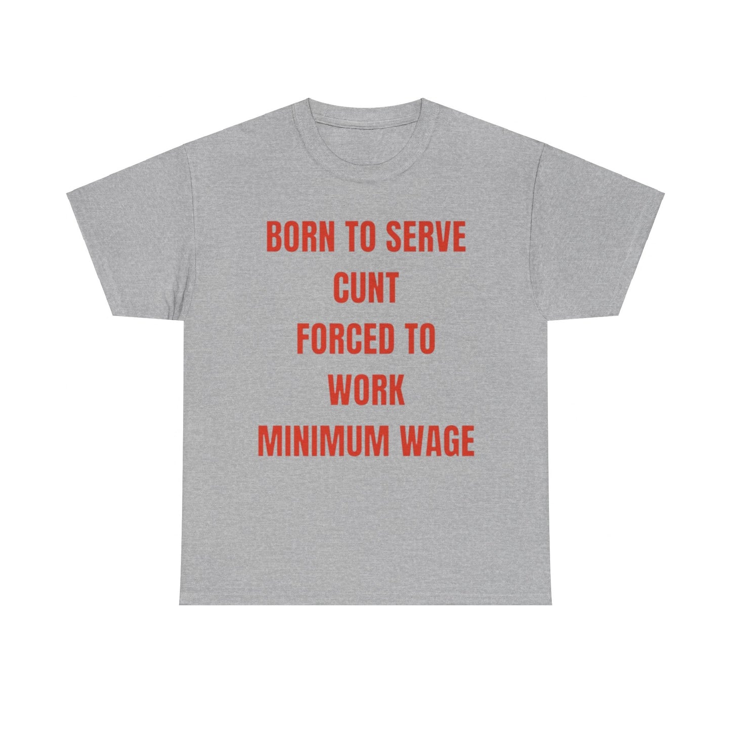 Born to serve c**t forced to work minimum wage Funny T-shirt