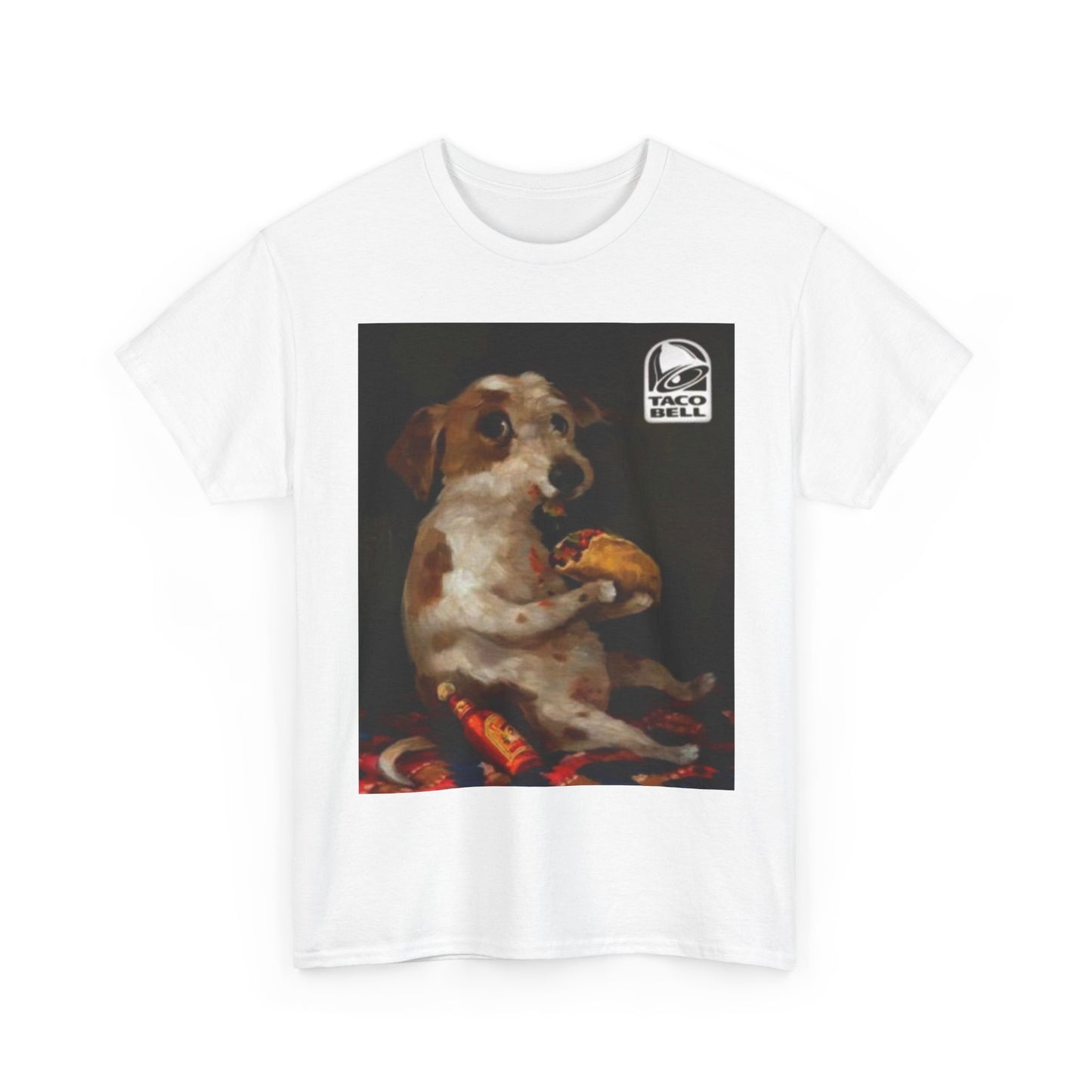 Dog Chilling With Taco Be*l Funny Meme Shirt