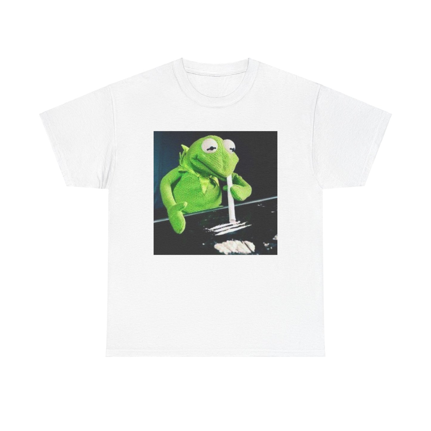 kermit getting absolutely wasted on coke funny t-shirt