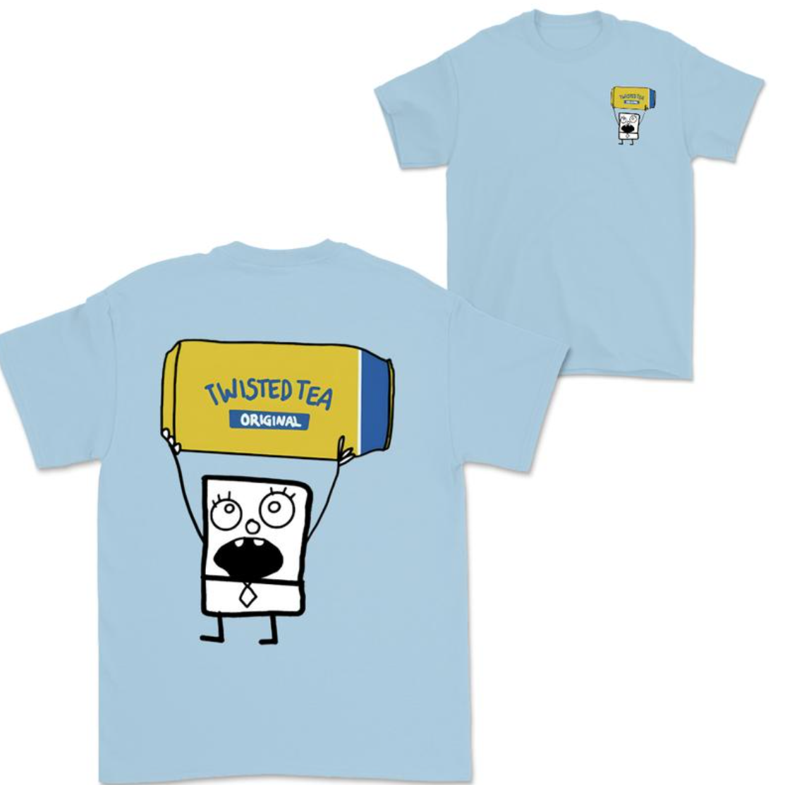 Doodlebob Twisted Tea 2 Sided Shirt Funny Drinking Shirt